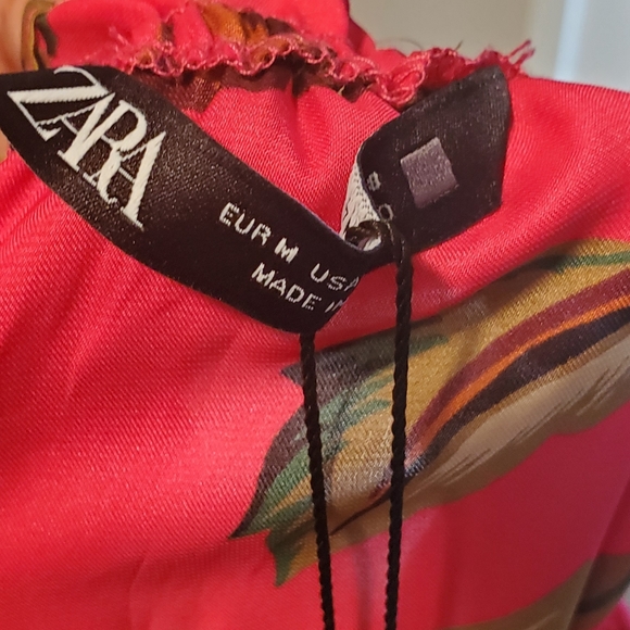 NWT Zara Cut Out Printed Jumpsuit - Picture 8 of 10